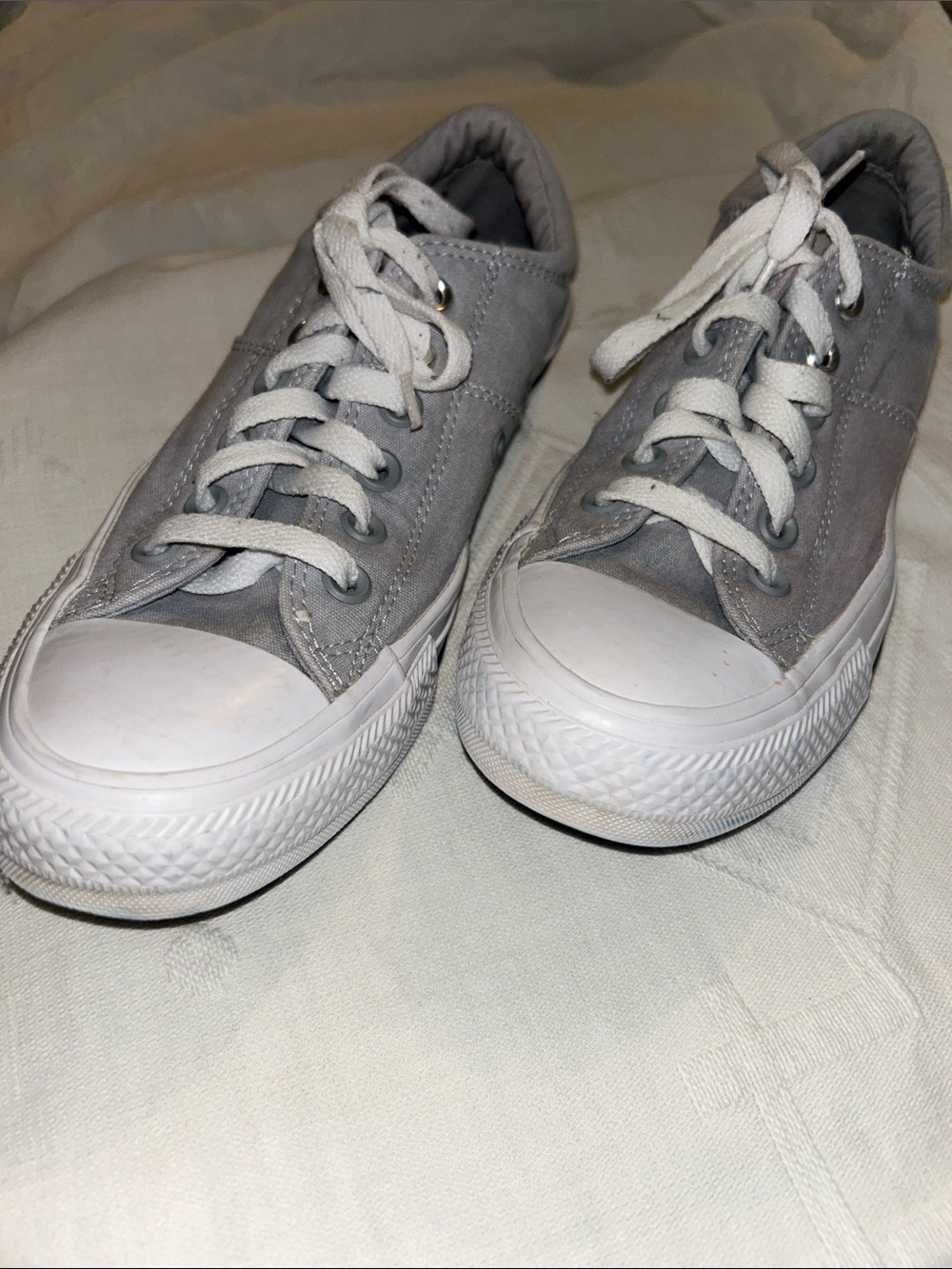 Converse adult Gray Low-Top Sneakers with White Sole